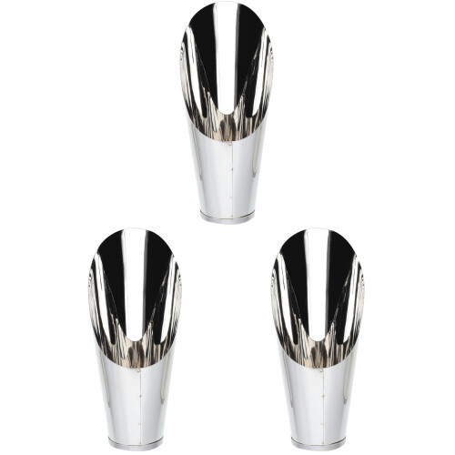 3Pcs Silver Garden Bucket Soil Dig Lightweight Portable Scoops