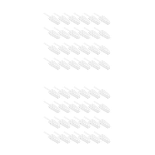 48Pcs Clear White Mini Scoops for Kitchen
