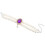 5Pcs Purple Adjustable Pet Necklaces Double Layer Pearl Collars 3