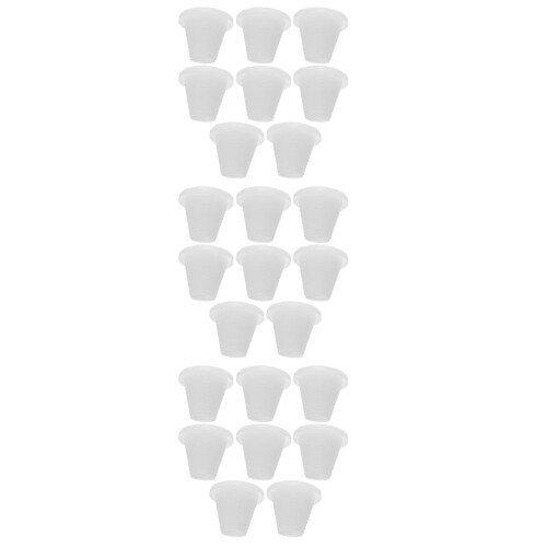 24Pcs Durable White Silicone Stopper Plugs for Bottles Tubes and Pipes