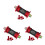 3Pcs Red Titanium Alloy Central Suitable for Mtb Folding Bikes 1