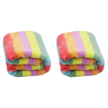 2Pcs Colorful Pet Bed Mat Warm Dog Blanket Machine Washable for Pets