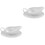 2Pcs Lightweight Ceramic Gravy Boat with Saucer White Serving Pitcher 4