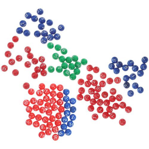 6Packs Party Activity Raffle Balls Colored Plastic Number Balls 2