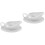 2Pcs Lightweight Ceramic Gravy Boat with Saucer White Serving Pitcher 5