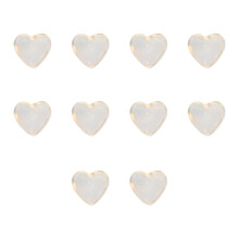 20Pcs Golden Heart Pendant Charms for DIY Earrings Jewelry Accessories