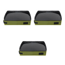 3Pcs Foldable Litter Box Portable Green Oxford Material