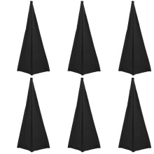 6Pcs Reusable Black Speaker Holder Covers Stylish Polyester Stage Tool