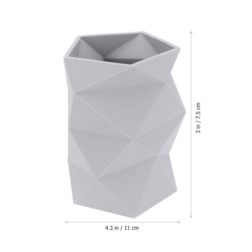 2Pcs Light Grey Silicone Pen Pot Pencil Holder Stable Desk Organizer 2