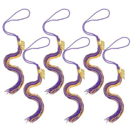 12Pcs Graduation Gown Tassel Caps Decorative Polyester Multi Color 1