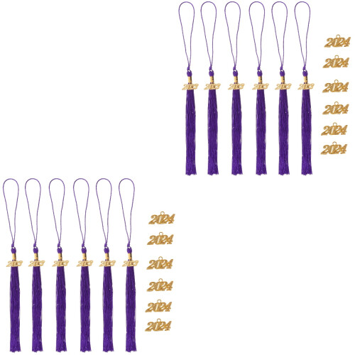 2Sets Polyester Graduation Tassels 2023 DIY Assorted Colors Durable 2