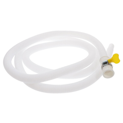 3Pcs Replacement Drain Hose for Ac Units White Pe ABS with Clamp Set 1
