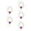 5Pcs Purple Adjustable Pet Necklaces Double Layer Pearl Collars 6