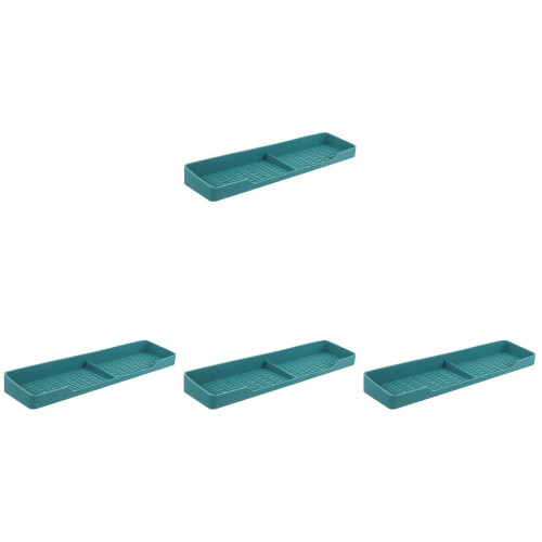 4Pcs Magnetic Silicone Over Stove Rack Blue Kitchen Storage Shelf