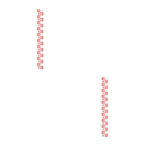 2Pcs Reflective Red Water Level Ruler Stickers PVC Self Adhesive Tool