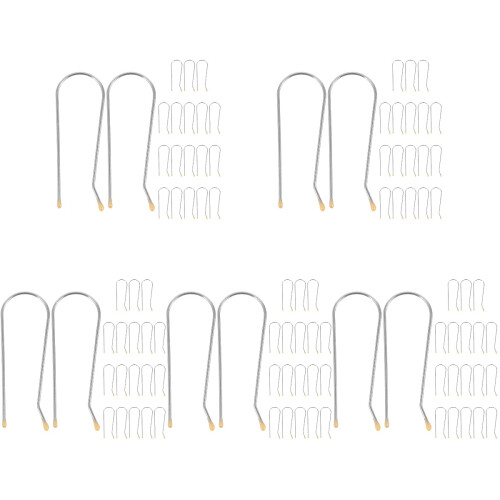 100Pcs Silver Metal Hot Curler Clips Fixing Clips for Electric Rollers