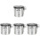 4Pcs Multi-Function Silver Stainless Steel Storage Canister for Home 1