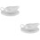 2Pcs Lightweight Ceramic Gravy Boat with Saucer White Serving Pitcher 6