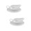 2Pcs Lightweight Ceramic Gravy Boat with Saucer White Serving Pitcher 7
