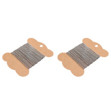 2 Pack Stainless Steel Chains Necklace Making For Diy Craft Accessory