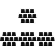40Pcs Black Silicone Stoppers Reusable Plugs Airtight Seal
