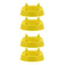 4Pcs Yellow PP Ball Cradle Display Stand for Football