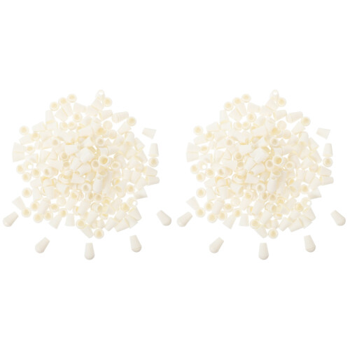 200Pcs White Rope Locks for Clothing Drawstring Stoppers DIY Craft Use