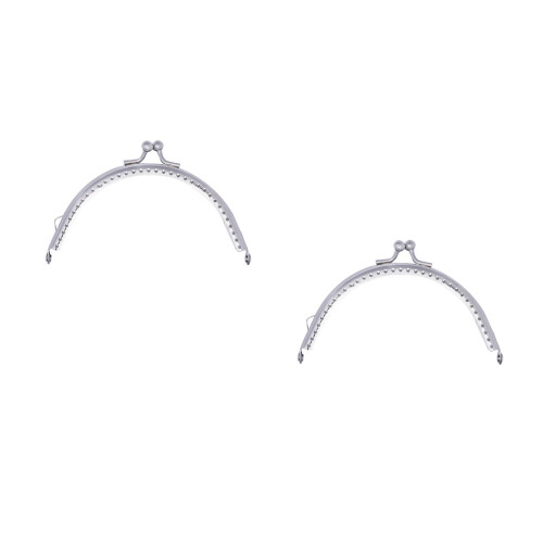 2Pcs Silver Purse Clasp Frame Metal Lock for Handbag Making Crafts
