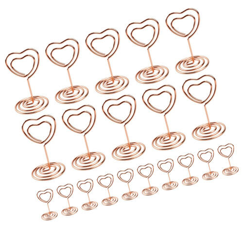 80Pcs Metal Table Number Holders Rose Gold Memo Clips for Photo Cards 2