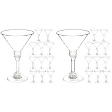 30Pcs Transparent Beverage Cups Durable Plastic Wine Goblets for Party