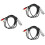 3Pcs Practical Black Audio Transferring Cable for Guitar Mic 6