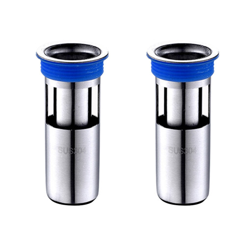 2Pcs Rustproof U Shaped Stainless Steel Floor Drainer for Bathroom Use