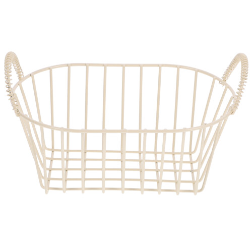 3Pcs Beige Metal Wire Basket for Bread Fruit and Table Storage 2