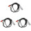 3Pcs Practical Black Audio Transferring Cable for Guitar Mic 1