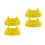 4Pcs Yellow PP Ball Cradle Display Stand for Football 4