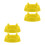 4Pcs Yellow PP Ball Cradle Display Stand for Football 5