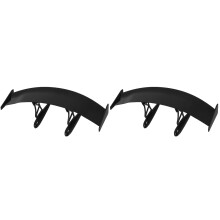 2Pcs Adjustable Black ABS Universal Rear Car Wing Spoiler