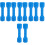10Pcs Blue Kids Weights Set Plastic Dumbbells for Exercising 5