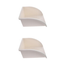 2Pcs White PVC Downspout Splash Block Gutter Connector for Water Flow