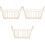 3Pcs Beige Metal Wire Basket for Bread Fruit and Table Storage 4