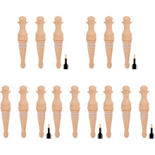 15Pcs Stoppers Wooden Bulk Beige Plugs