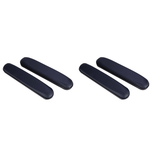 4Pcs Universal Armrest Pad Blue PVC Sponge Comfortable Armrest Cushion