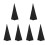 6Pcs Reusable Black Speaker Holder Covers Stylish Polyester Stage Tool 6