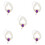 5Pcs Purple Adjustable Pet Necklaces Double Layer Pearl Collars 7