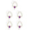 5Pcs Purple Adjustable Pet Necklaces Double Layer Pearl Collars 8