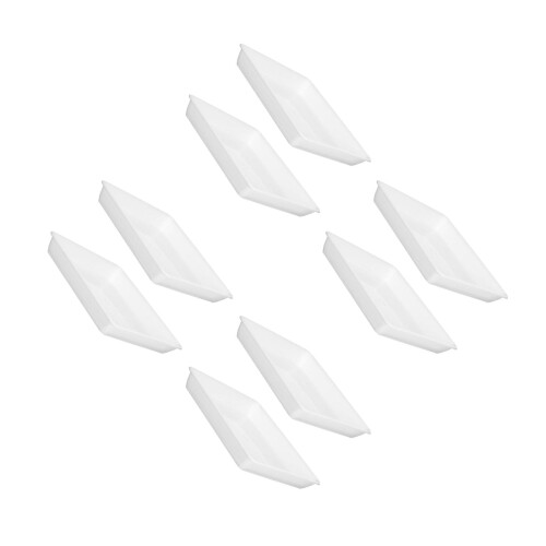 8Pcs White Plastic Planter Drip Tray Square Flower Pot Base for Bonsai 2