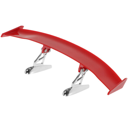 2Pcs Easy Install Red ABS Car Tail Wing Rear Spoiler Durable Decor 1