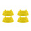 4Pcs Yellow PP Ball Cradle Display Stand for Football 8