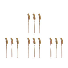 12Pcs Durable Golden Metal Rust Remover Brush with Detachable Heads