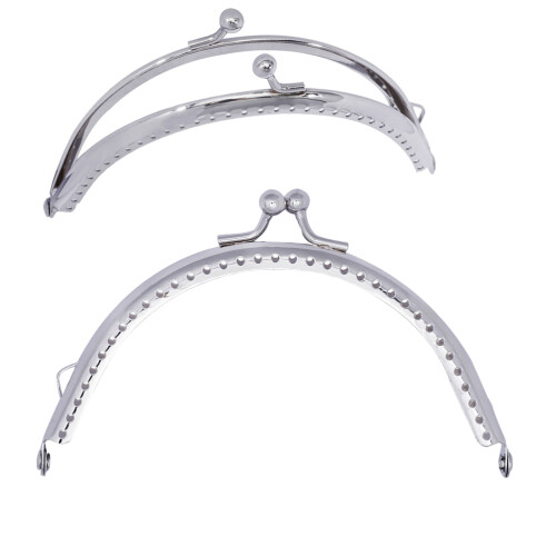 2Pcs Silver Purse Clasp Frame Metal Lock for Handbag Making Crafts 2